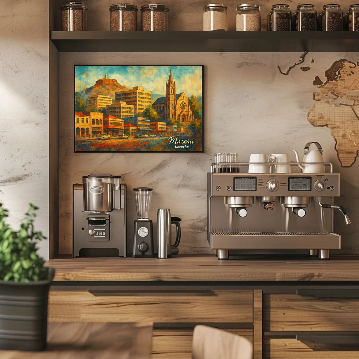 Maseru Lesotho Cityscape Photography Wanderlust Poster