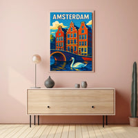 Amsterdam A Vibrant Cityscape Poster