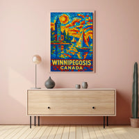 Winnipegosis, Canada Vibrant Mosaic Poster