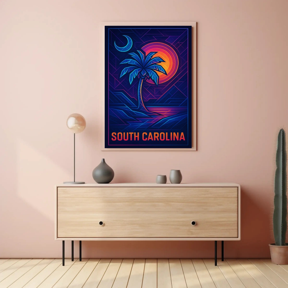 South Carolina Vibrant Landscape Poster