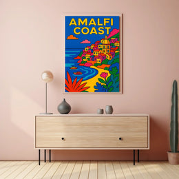 Amalfi Coast Vibrant Escape Poster For Coastal Wall Art