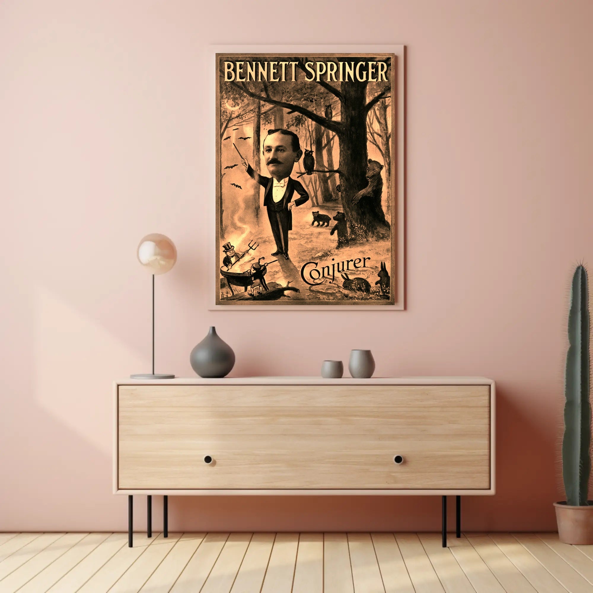 Magical Performance in Enchanted Forest Artistic Poster