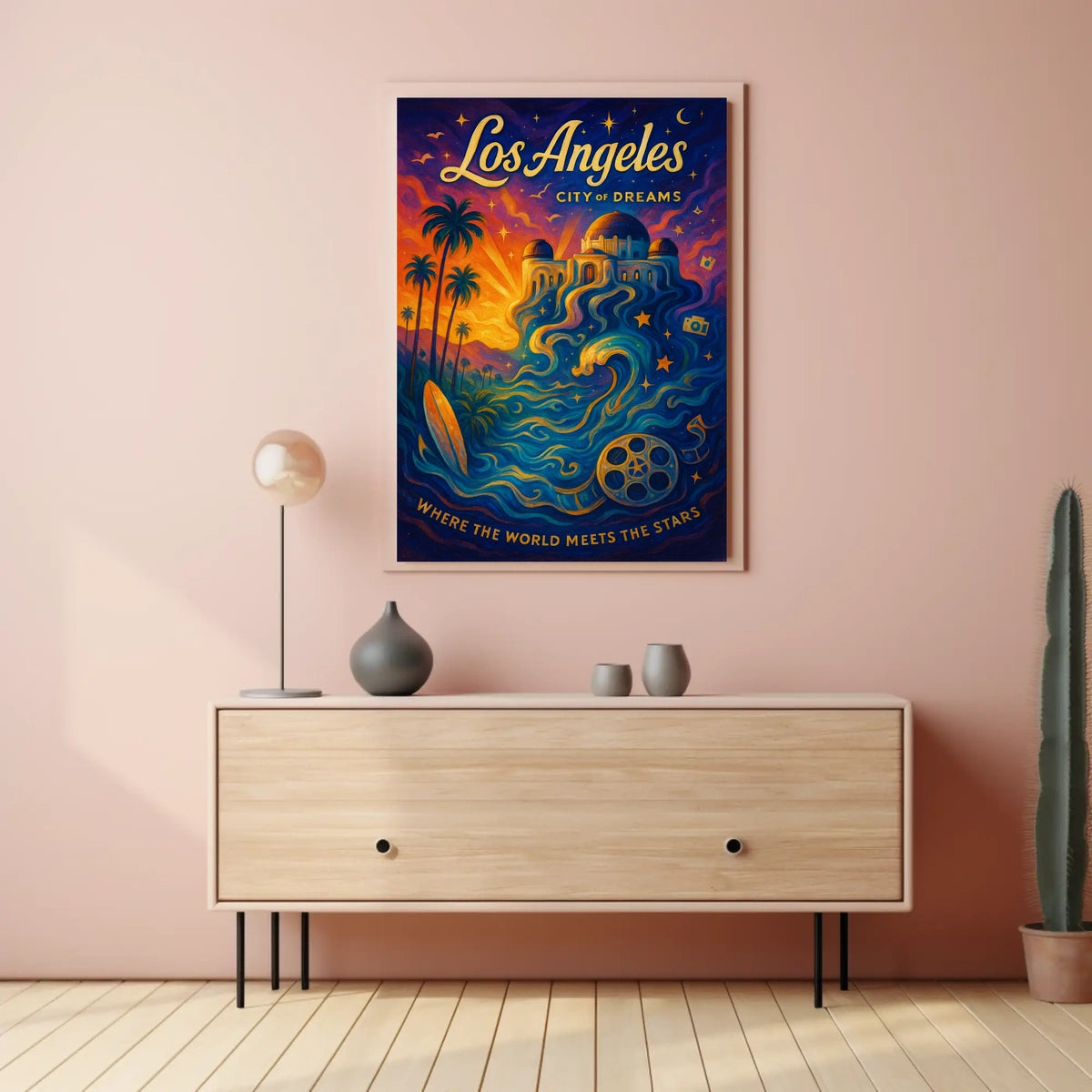 Los Angeles Dreams Vintage Art Poster Print