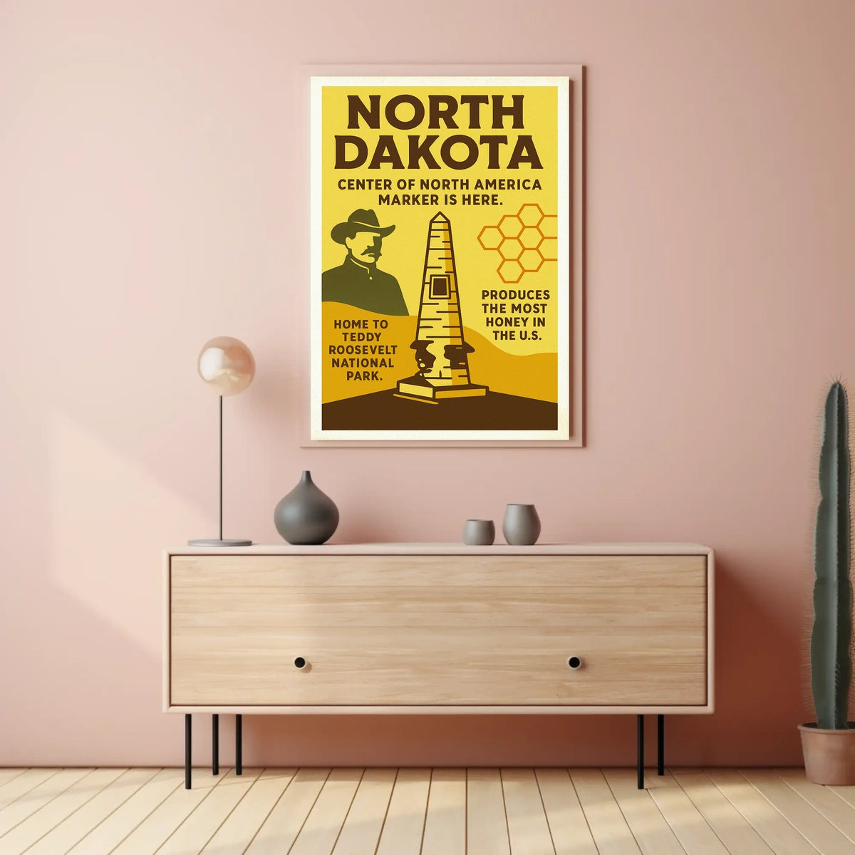 North Dakota Highlights Poster