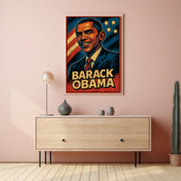 Barack Obama Inspirational Portrait Poster Wall Art