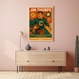 Celebrating Jim Thorpe Greatest Athlete Poster