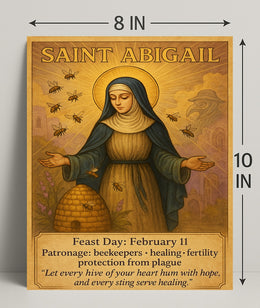 Saint Abigail: Spiritual Serenity Cultural or Heritage Poster