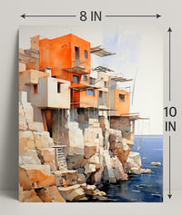 Cliffside Architecture Poster