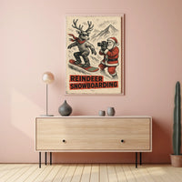 Reindeer Snowboarding Extravaganza Poster