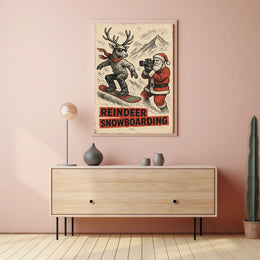 Reindeer Snowboarding Extravaganza Poster