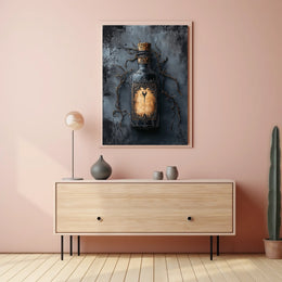 Stylized Gothic Bottle Design Abstract, Artistic, or Pop Culture Poster