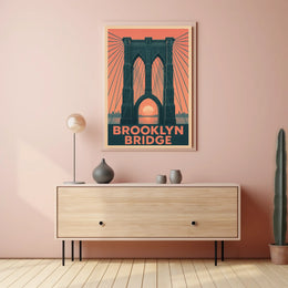 Brooklyn Bridge Elegance Travel Poster