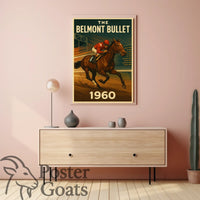 Belmont Bullet Vintage Sports Racing Poster