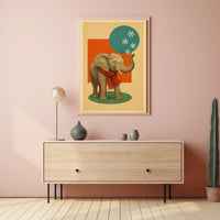 Winter Elephant Poster