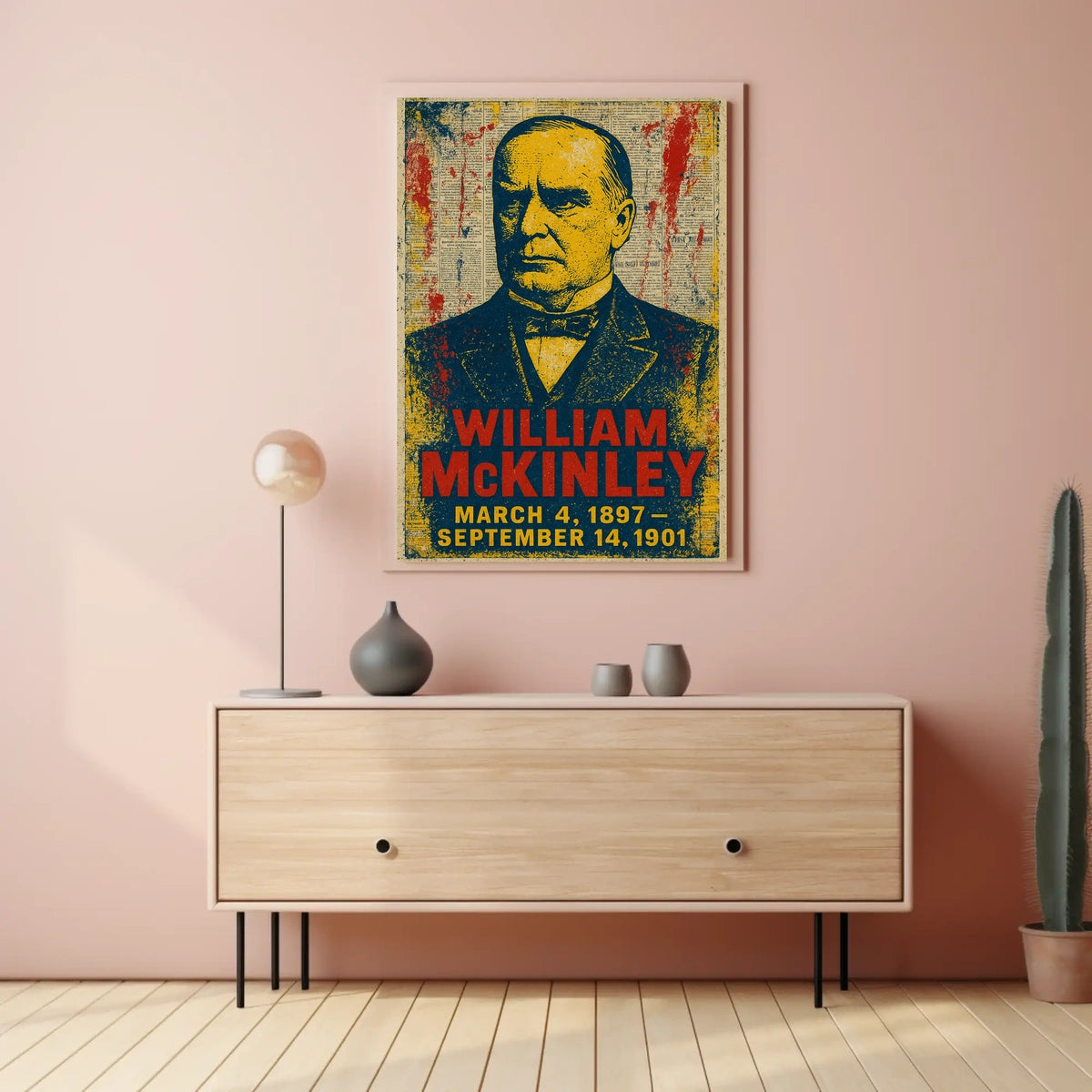 William McKinley 25th President of the United States Street Art Mashup Poster