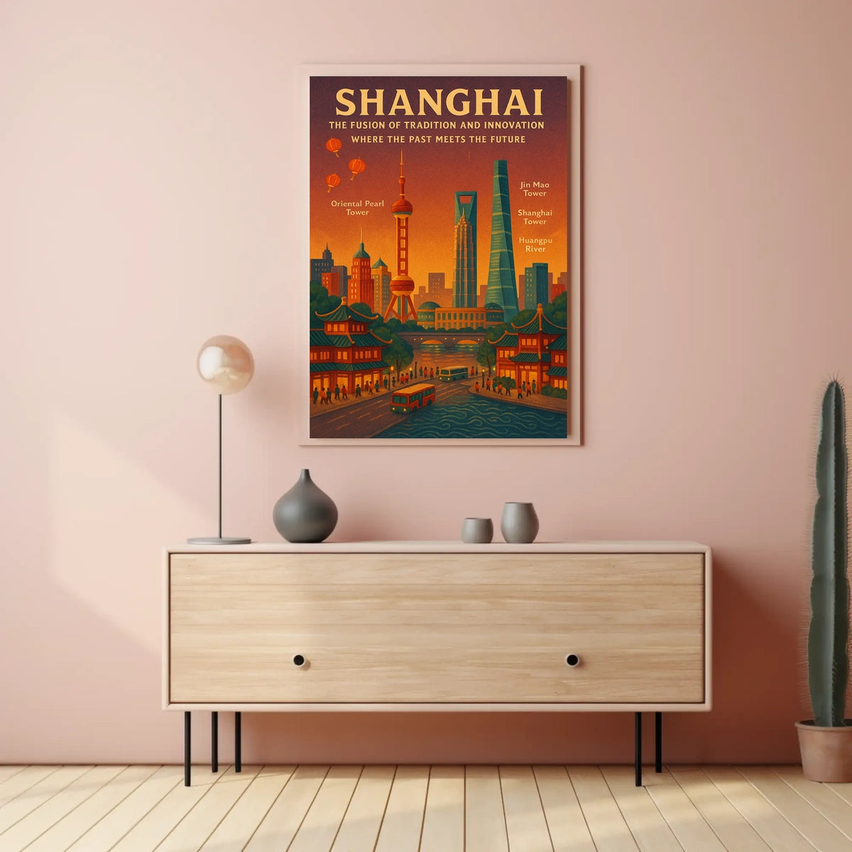 Shanghai The Fusion of Tradition and Innovation Poster