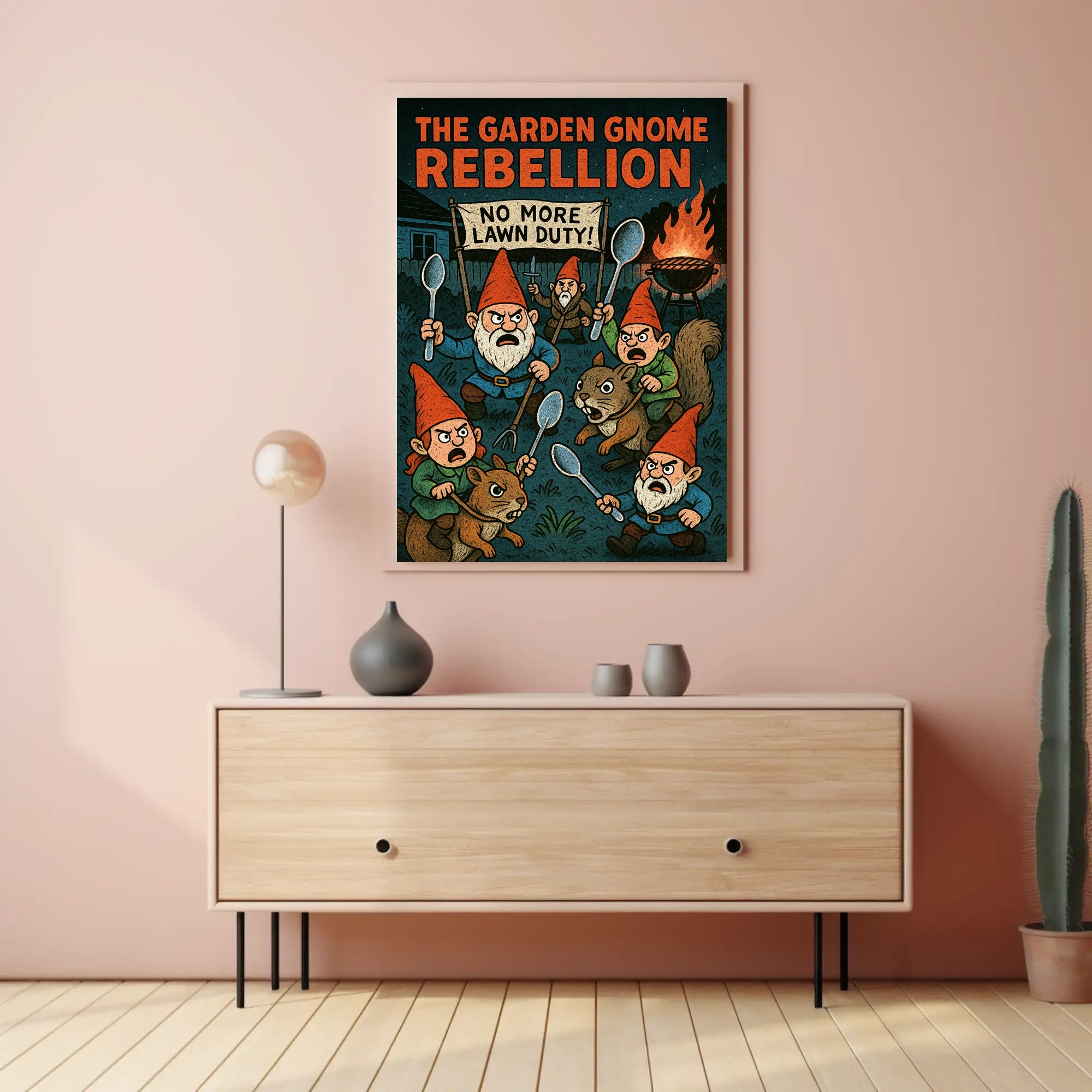 The Garden Gnome Rebellion Poster PosterGoat