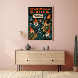 The Garden Gnome Rebellion Poster PosterGoat