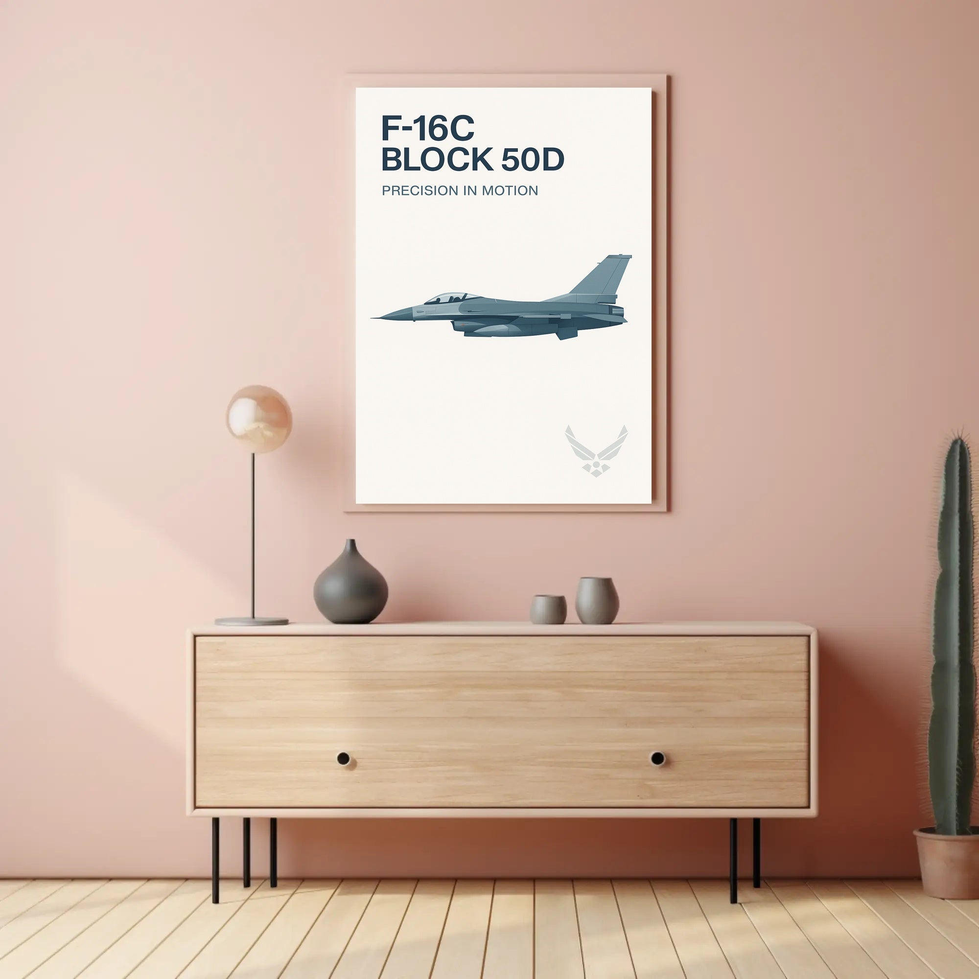 F-16C Precision Motion US Military Aviation Poster PosterGoat