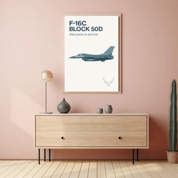 F-16C Precision Motion US Military Aviation Poster PosterGoat