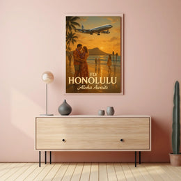 Aloha Awaits in Honolulu Poster