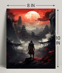 Warrior Under The Blood Moon Poster
