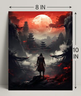 Warrior Under The Blood Moon Poster