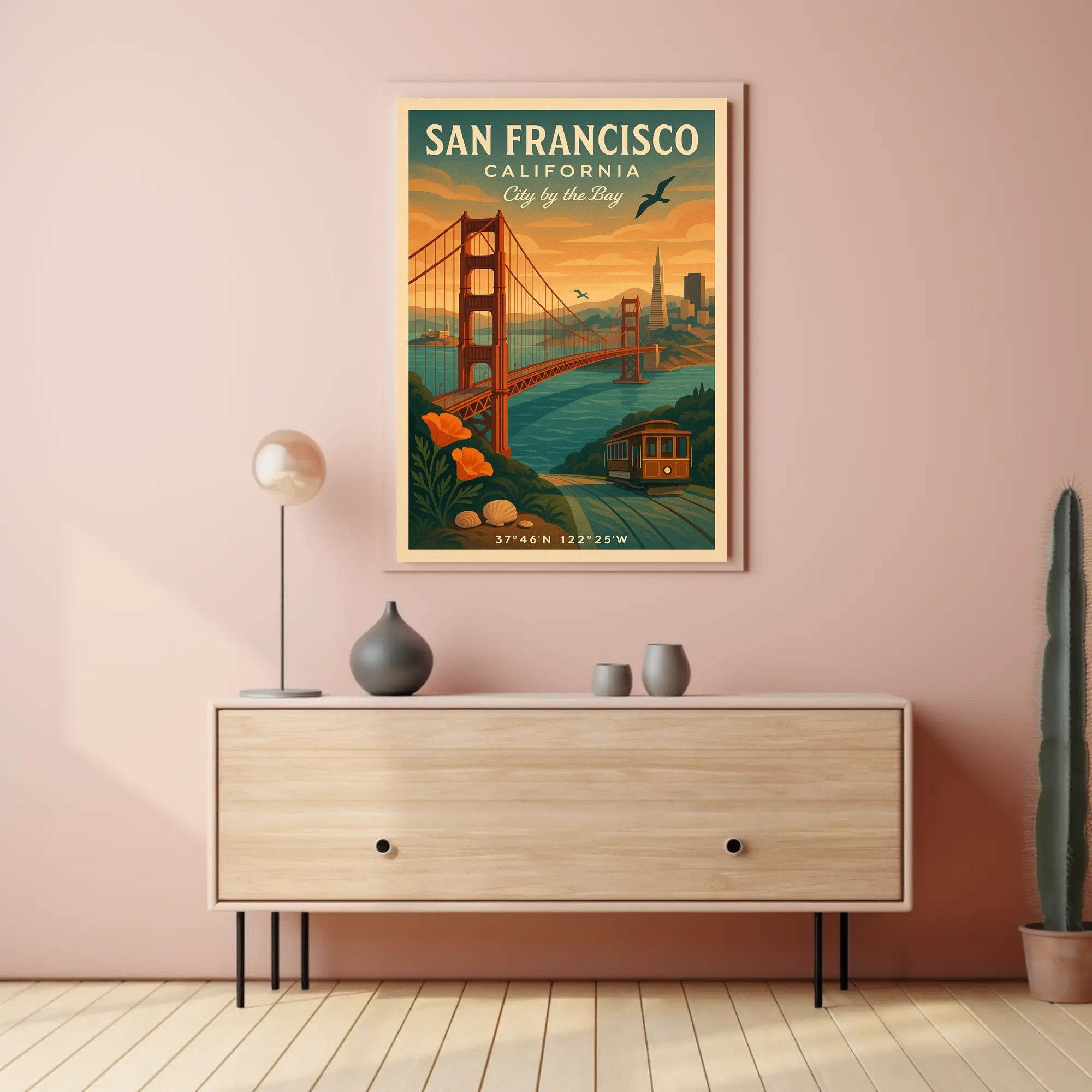 San Francisco Vintage Travel Poster Wall Art