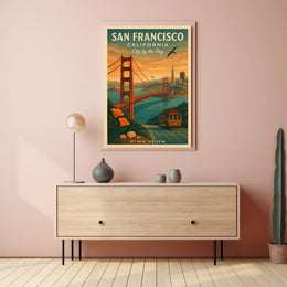 San Francisco Vintage Travel Poster Wall Art