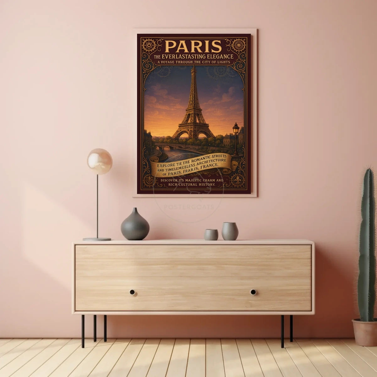 Parisian Elegance Vintage Travel Poster