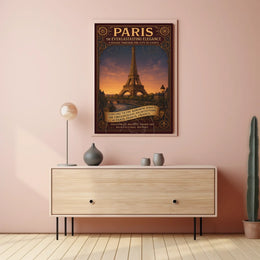 Parisian Elegance Vintage Travel Poster
