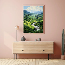 Serene Terraced Landscapes Poster