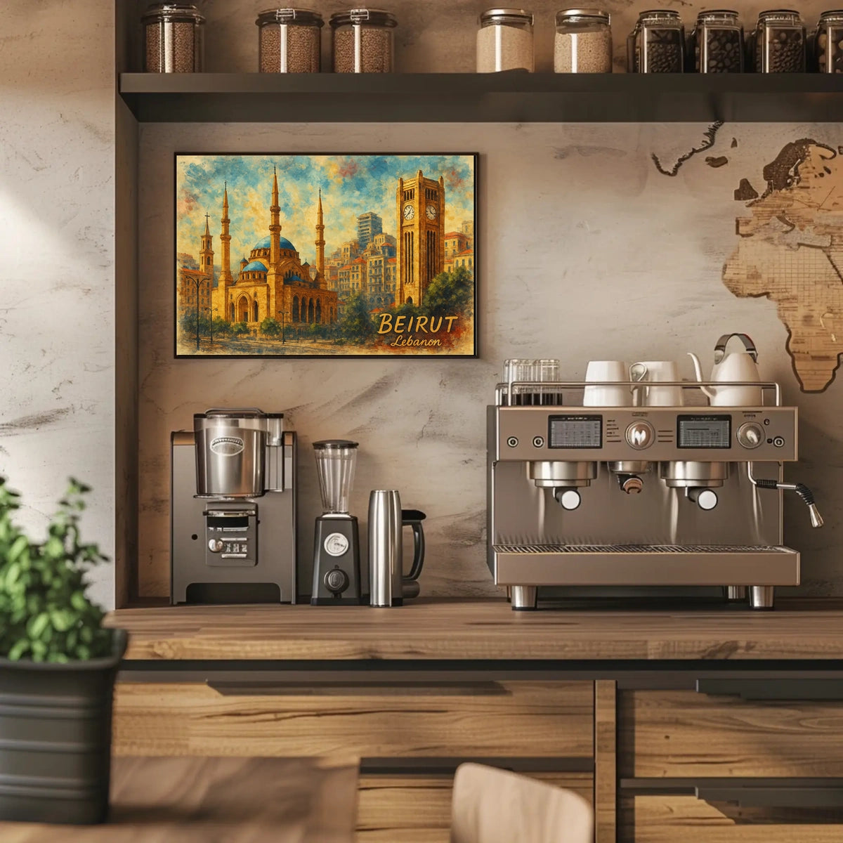 Beirut Landmarks Poster