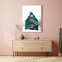 Winter Wonderland Cabin in National Park Poster