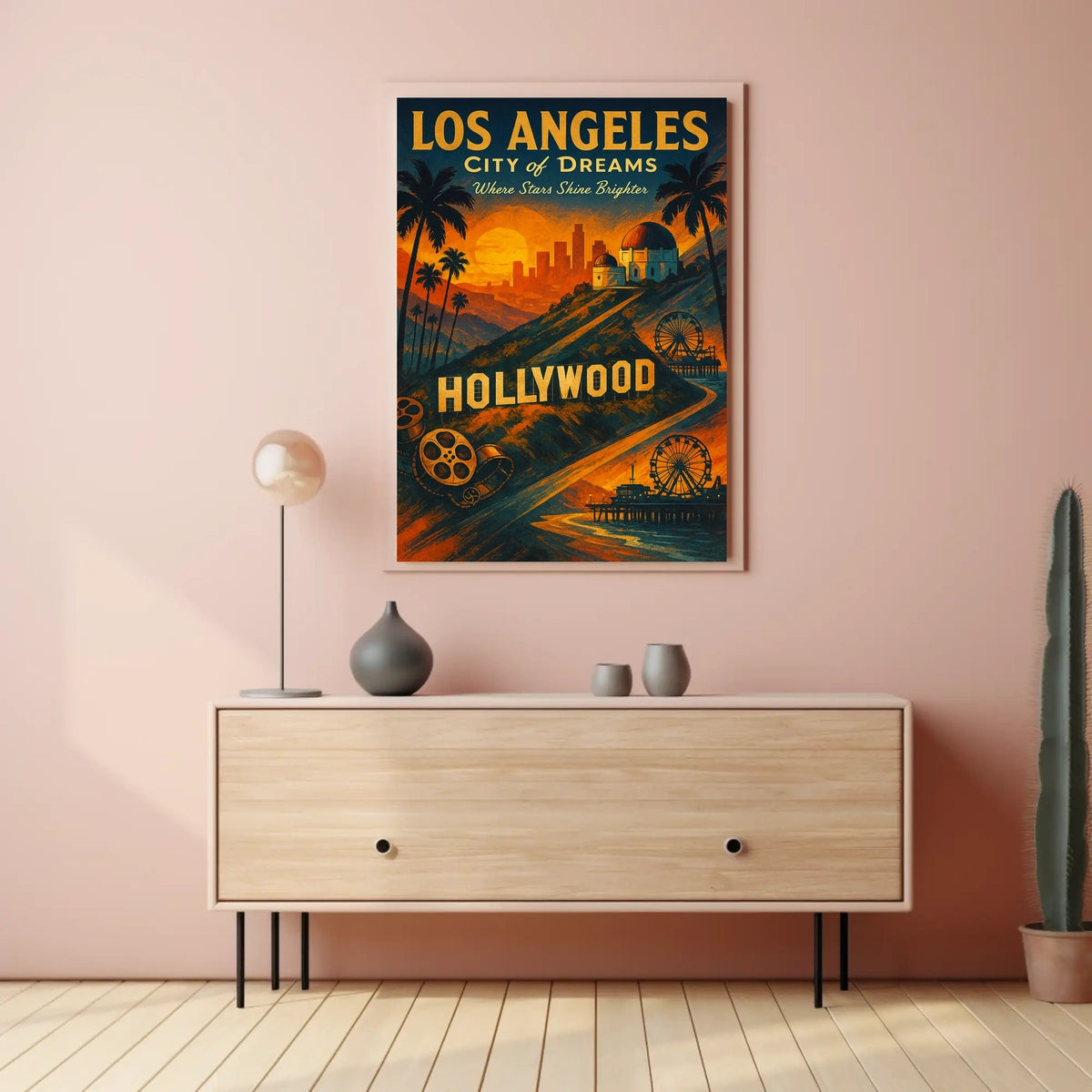 Los Angeles City of Dreams Vintage Poster