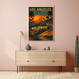 Los Angeles City of Dreams Vintage Poster