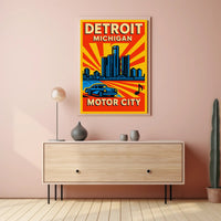 Detroit - Motor City Poster PosterGoat