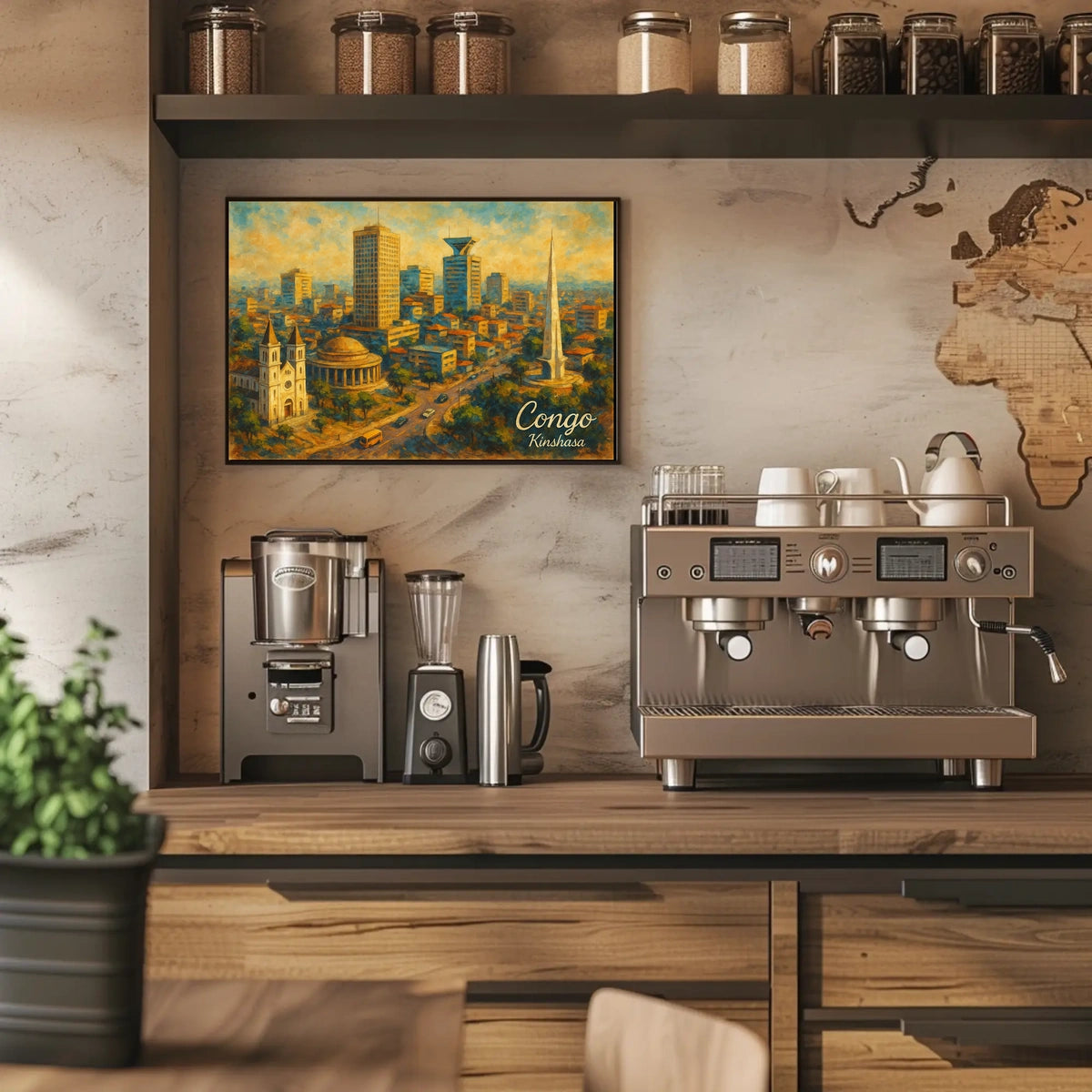 Kinshasa Cityscape Poster