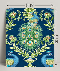 Majestic Peacock Elegance William Morris Art Poster