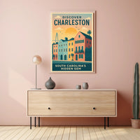 Discover Charleston Vintage Travel Poster