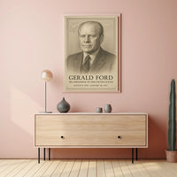 Gerald Ford 38th President Sketch Poster Art Print PosterGoat