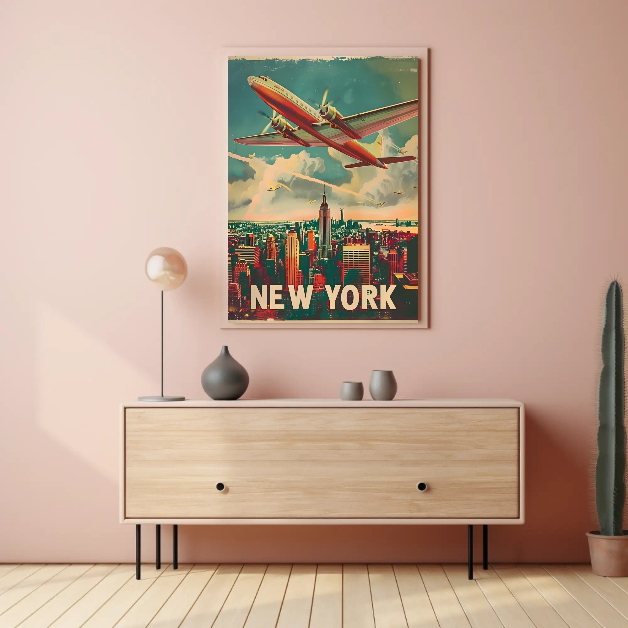 Vintage New York Aviation Poster