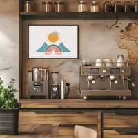 Sunrise Harmony: Modern Minimalist Nature Art Poster
