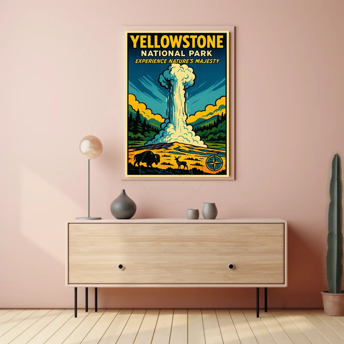 Yellowstone Geyser Adventure: National Park Poster