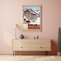 Gstaad Winter Getaway: Vintage Travel Poster PosterGoat