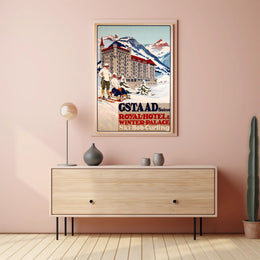 Gstaad Winter Getaway: Vintage Travel Poster PosterGoat