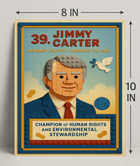 Jimmy Carter 39th President Wall Art Vintage Print PosterGoat