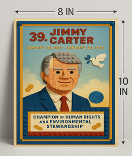 Jimmy Carter 39th President Wall Art Vintage Print PosterGoat