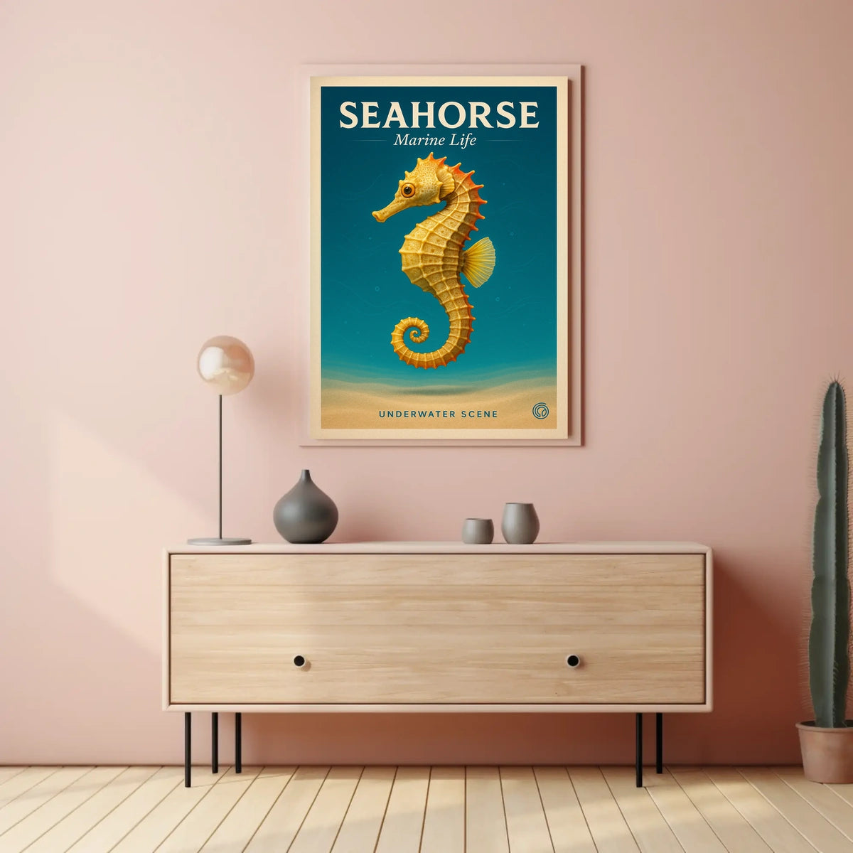 Seahorse Marine Life Poster