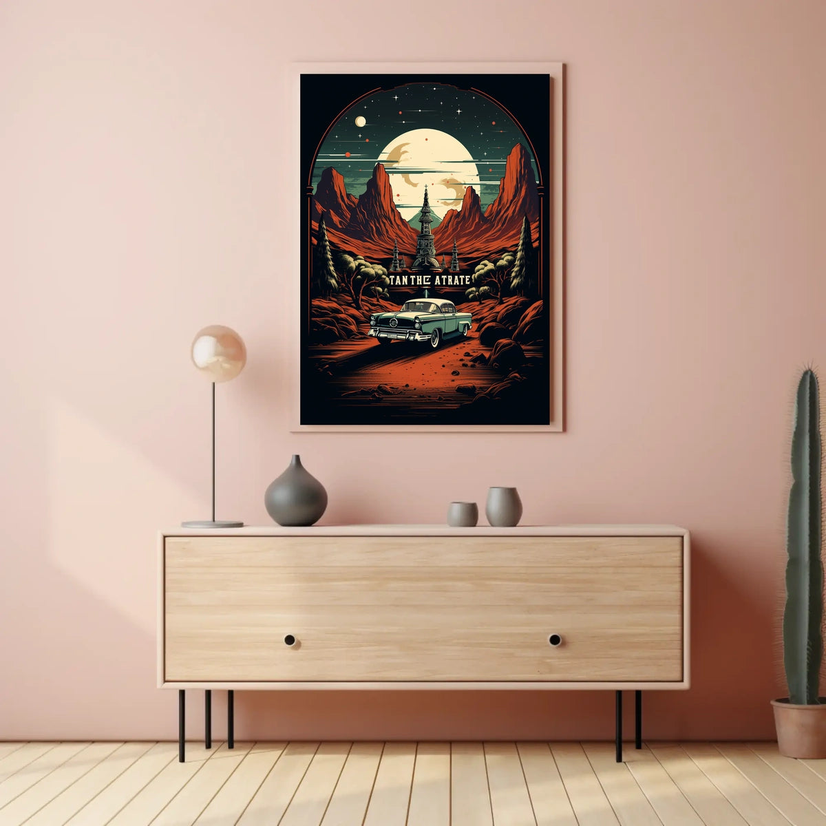 Retro Desert Adventure Poster
